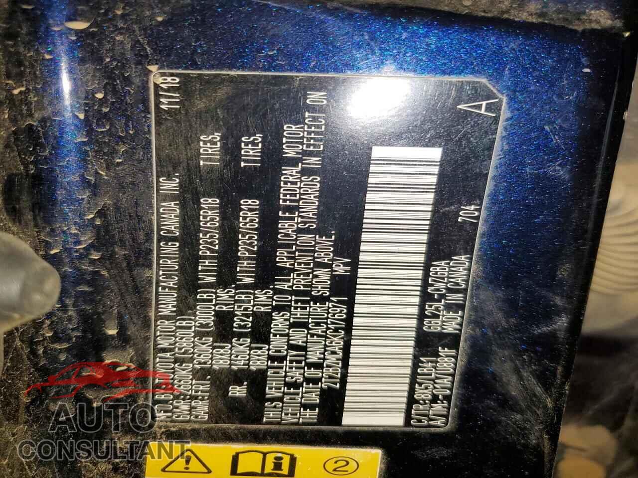 LEXUS RX300 2019 - 2T2BZMCA6KC176971