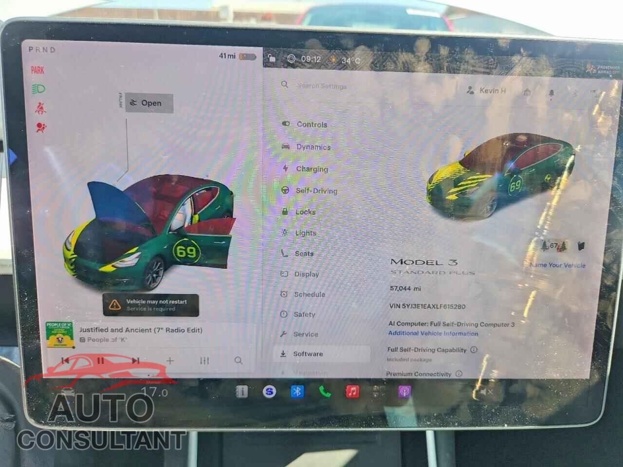 TESLA MODEL 3 2020 - 5YJ3E1EAXLF615280