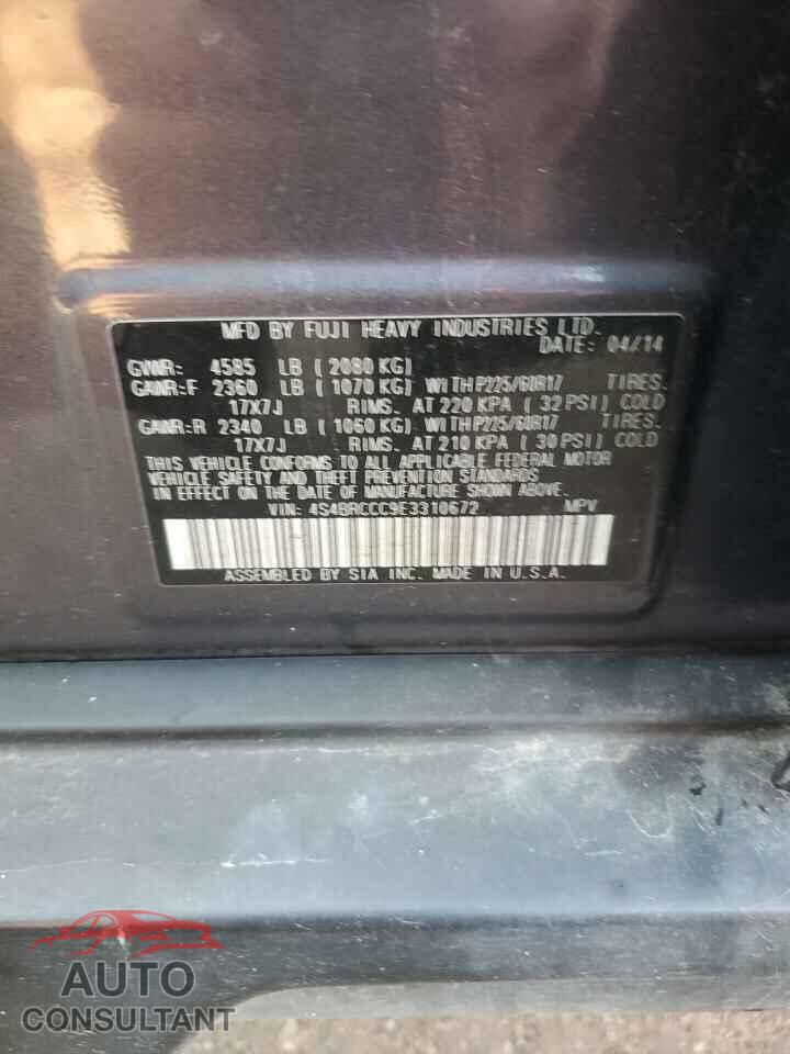 SUBARU OUTBACK 2014 - 4S4BRCCC9E3310672