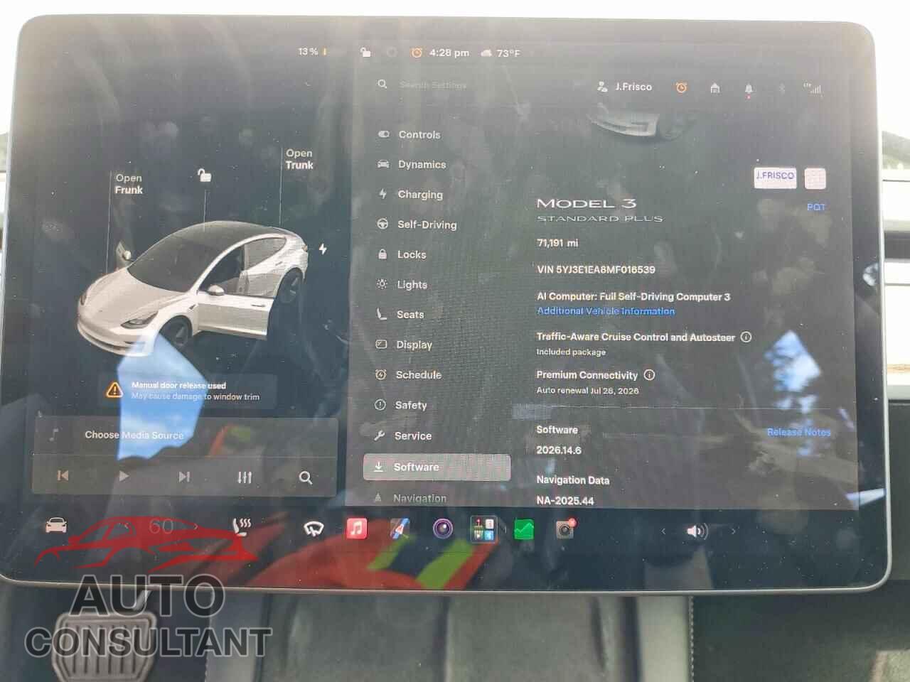 TESLA MODEL 3 2021 - 5YJ3E1EA8MF016539