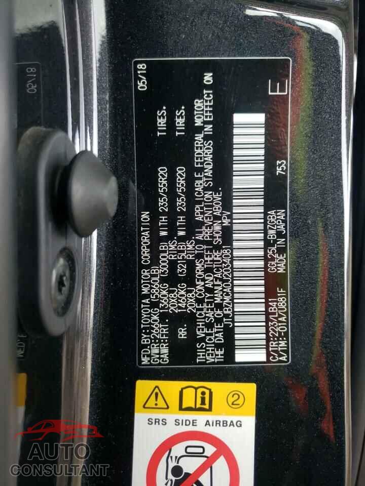 LEXUS RX350 2018 - JTJBZMCA0J2034081