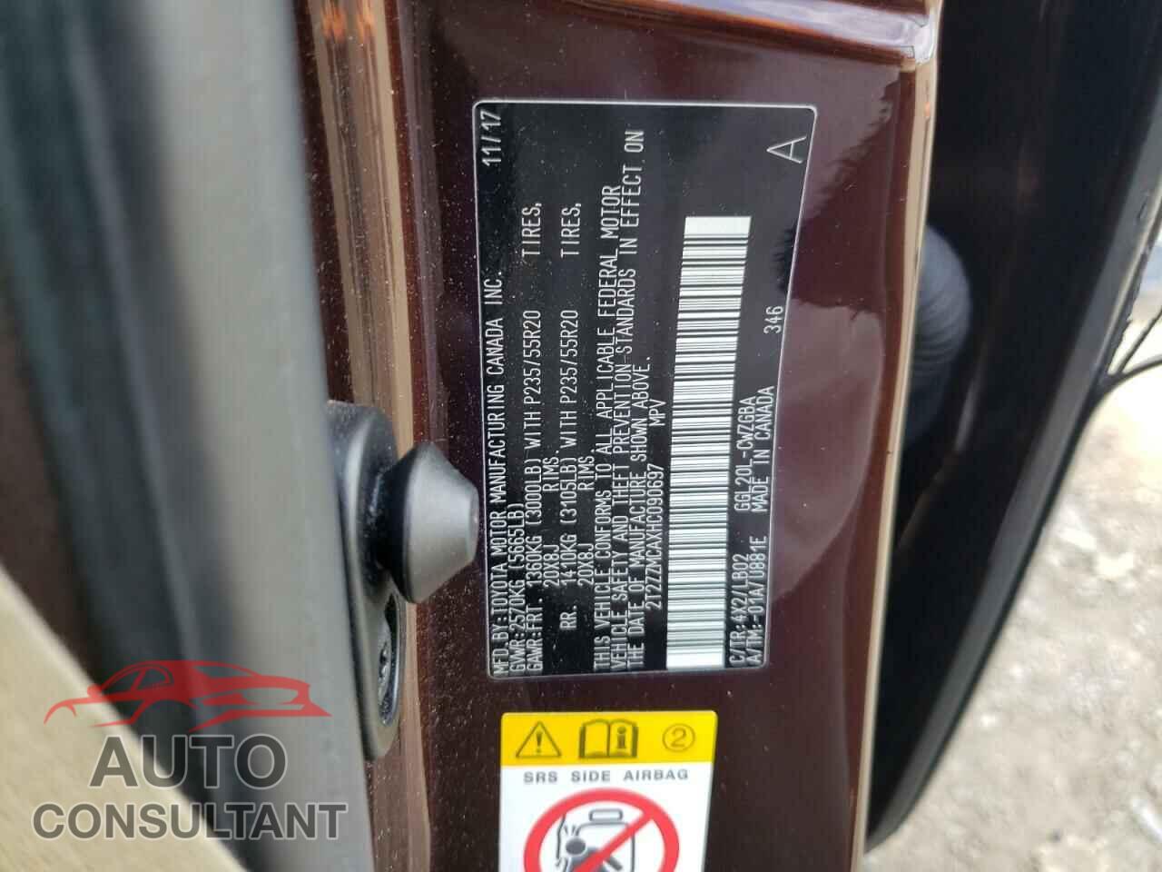 LEXUS RX350 2017 - 2T2ZZMCAXHC090697
