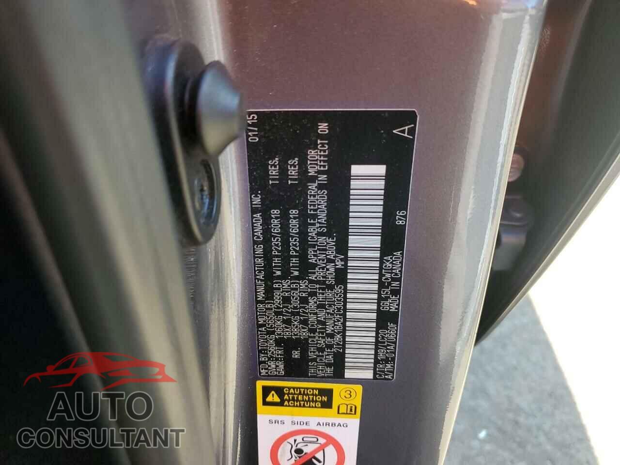 LEXUS RX350 2015 - 2T2BK1BA2FC303595