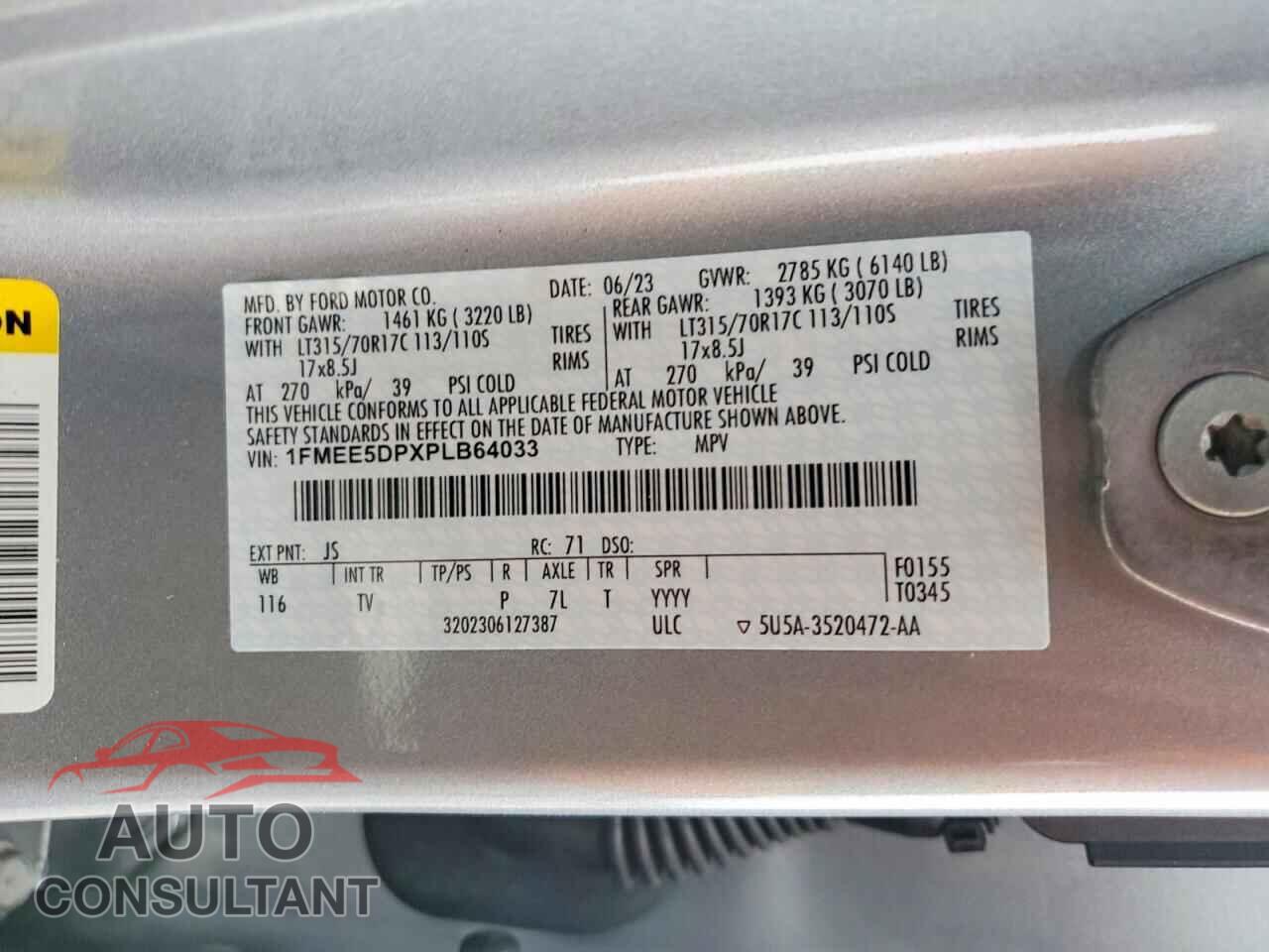 FORD BRONCO 2023 - 1FMEE5DPXPLB64033