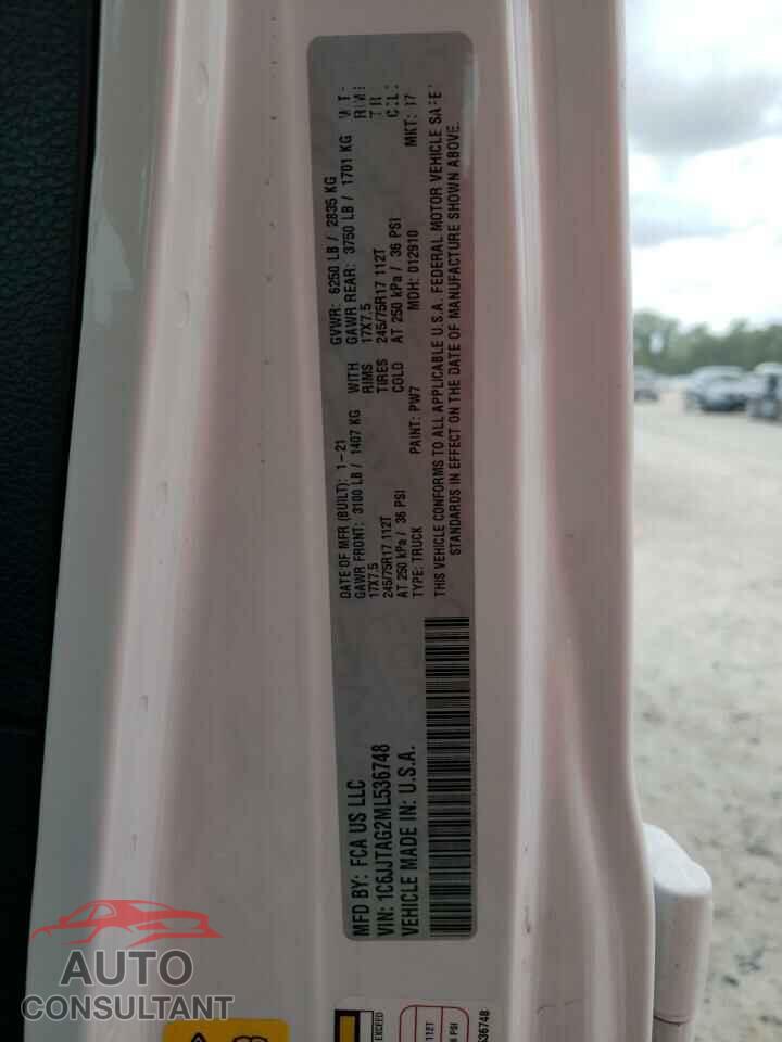 JEEP GLADIATOR 2021 - 1C6JJTAG2ML536748