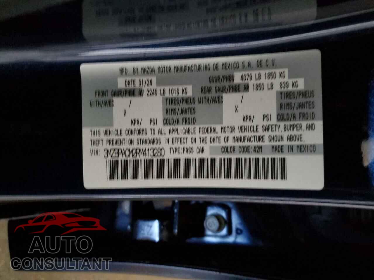 MAZDA 3 2024 - 3MZBPACM2RM413280
