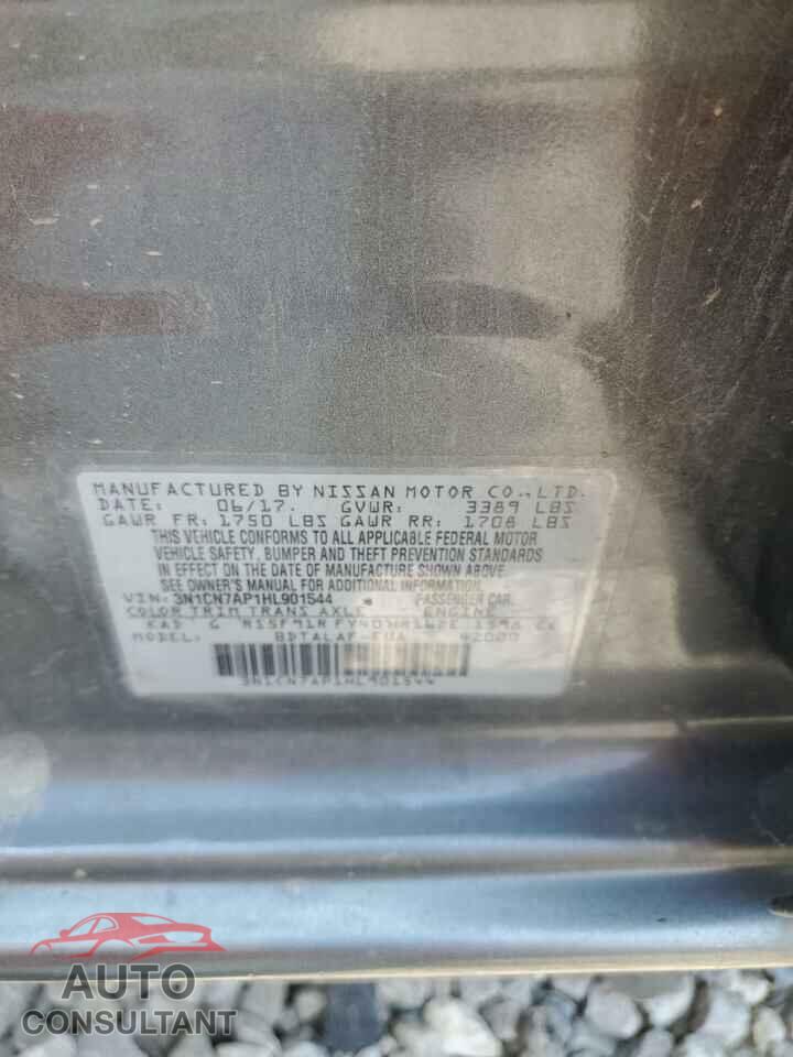 NISSAN VERSA 2017 - 3N1CN7AP1HL901544