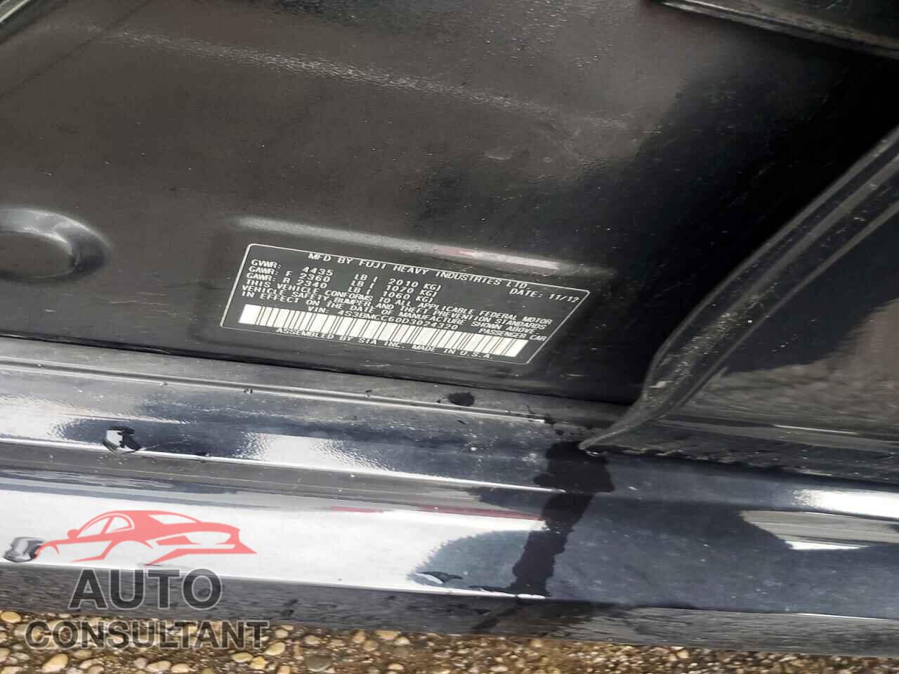 SUBARU LEGACY 2013 - 4S3BMCC60D3024320