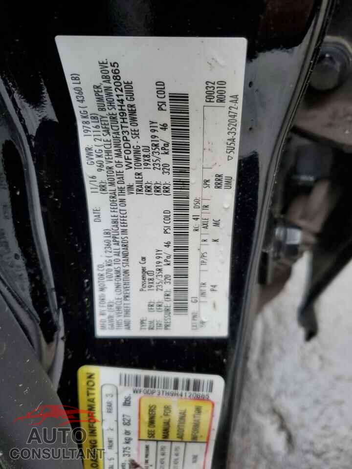 FORD FOCUS 2017 - WF0DP3TH9H4120865