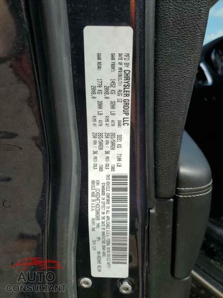 DODGE DURANGO 2013 - 1C4SDHET4DC500309