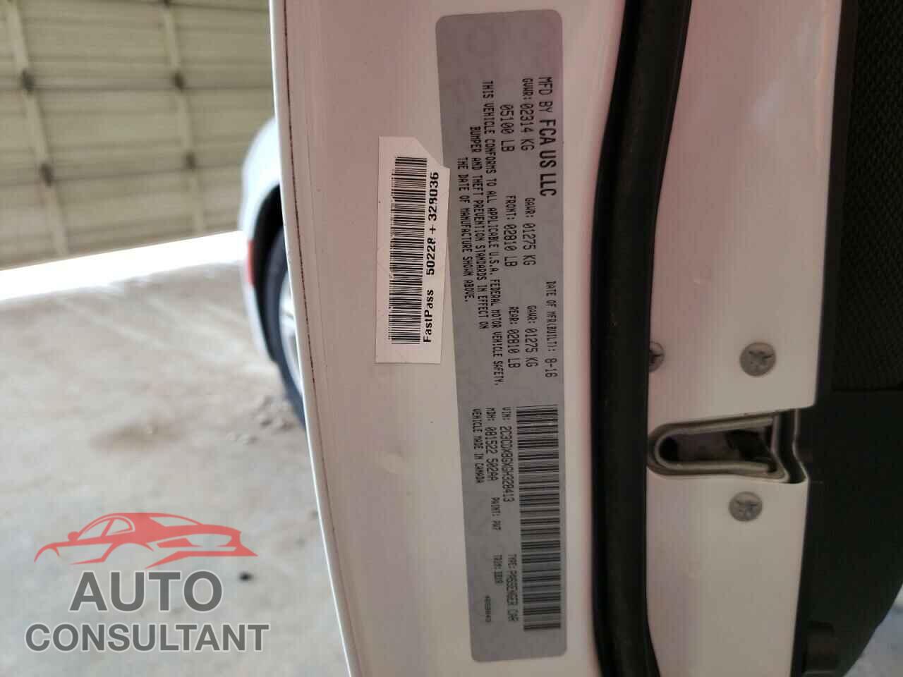 DODGE CHARGER 2016 - 2C3CDXBGXGH328413