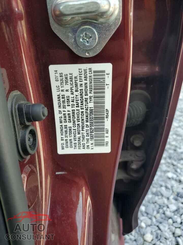 HONDA CIVIC 2014 - 19XFB2F55EE070661