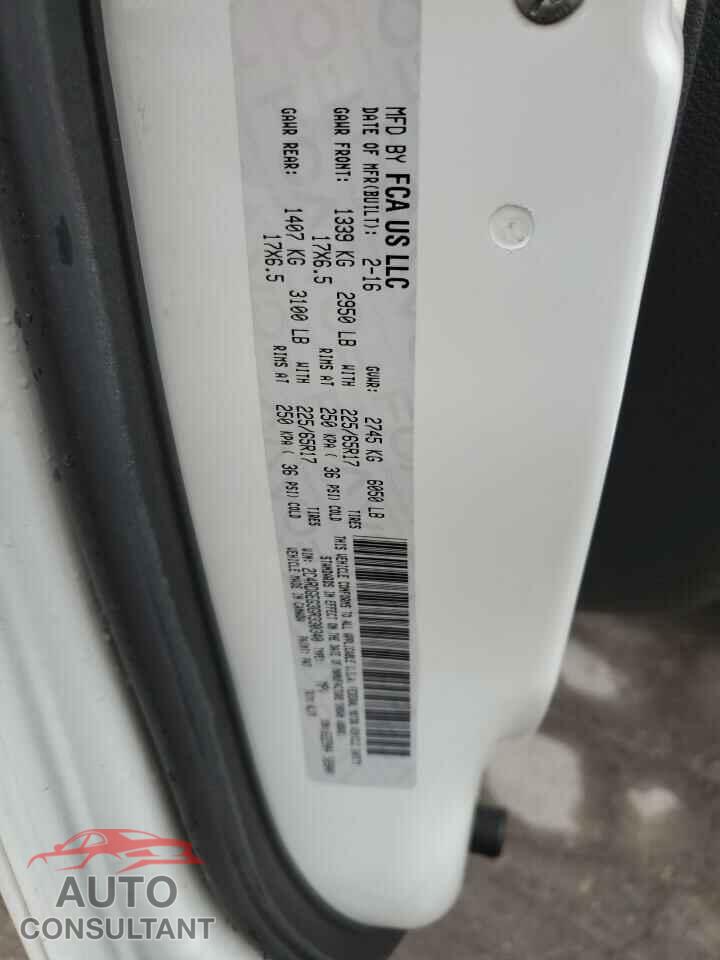 DODGE CARAVAN 2016 - 2C4RDGEG3GR330340