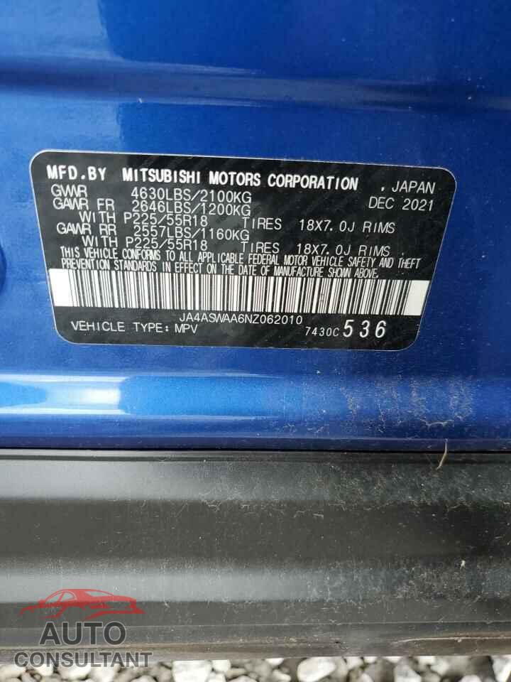 MITSUBISHI ECLIPSE 2022 - JA4ASWAA6NZ062010