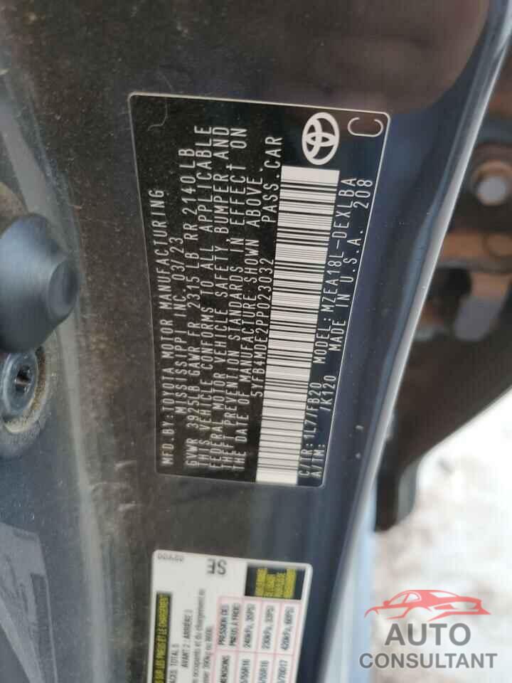 TOYOTA COROLLA 2023 - 5YFB4MDE2PP023032