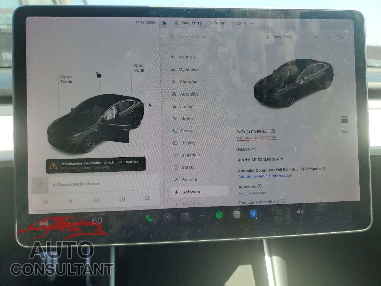 TESLA MODEL 3 2020 - 5YJ3E1EC4LF805478