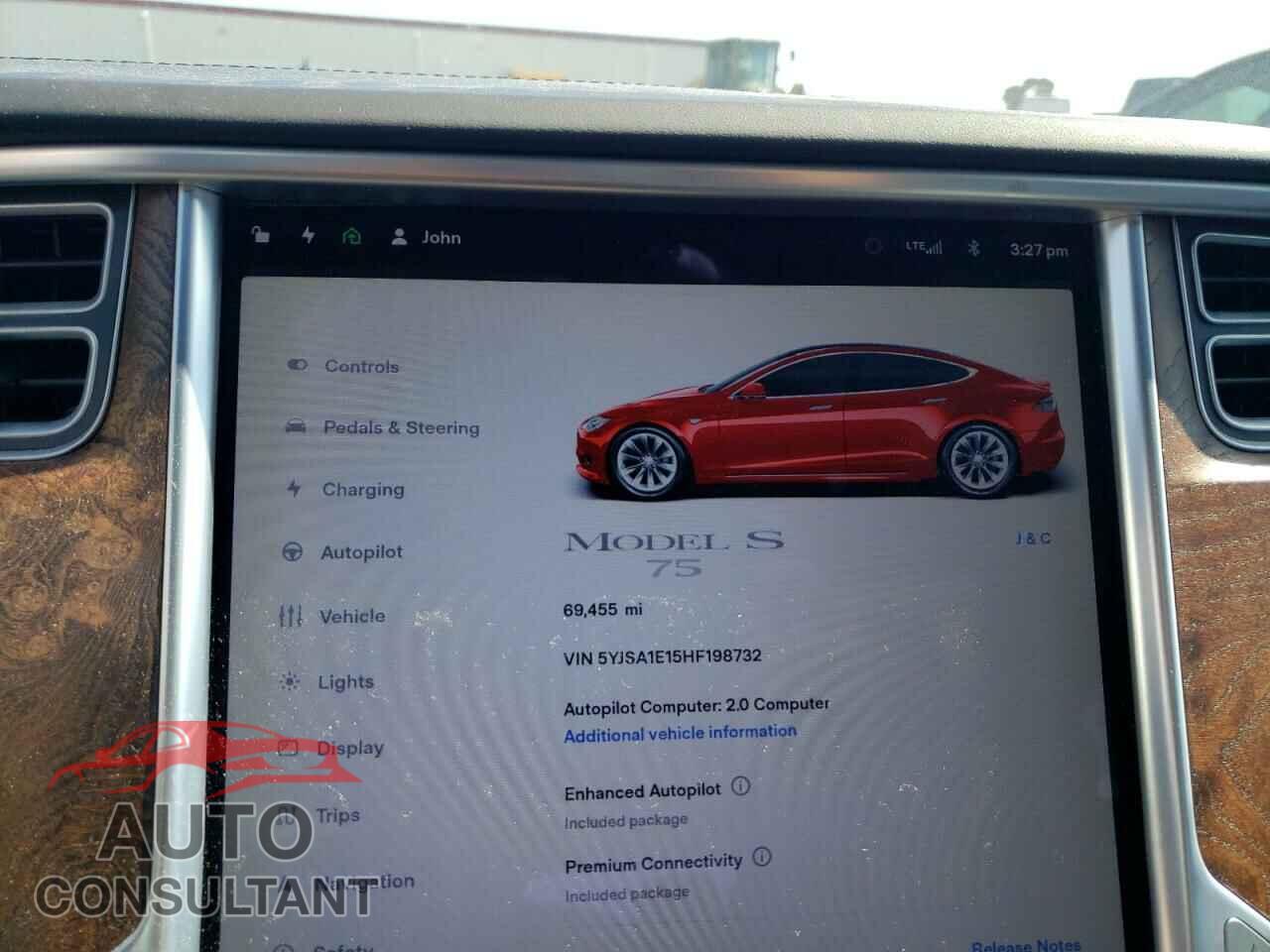 TESLA MODEL S 2017 - 5YJSA1E15HF198732