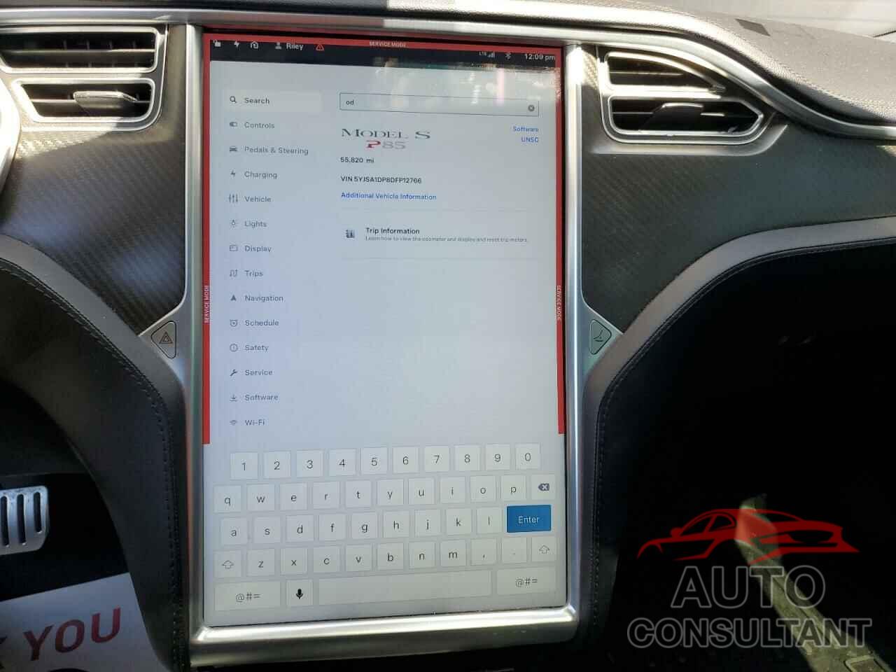 TESLA MODEL S 2013 - 5YJSA1DP8DFP12766