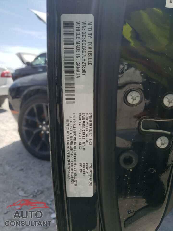 DODGE CHALLENGER 2020 - 2C3CDZAG7LH218507