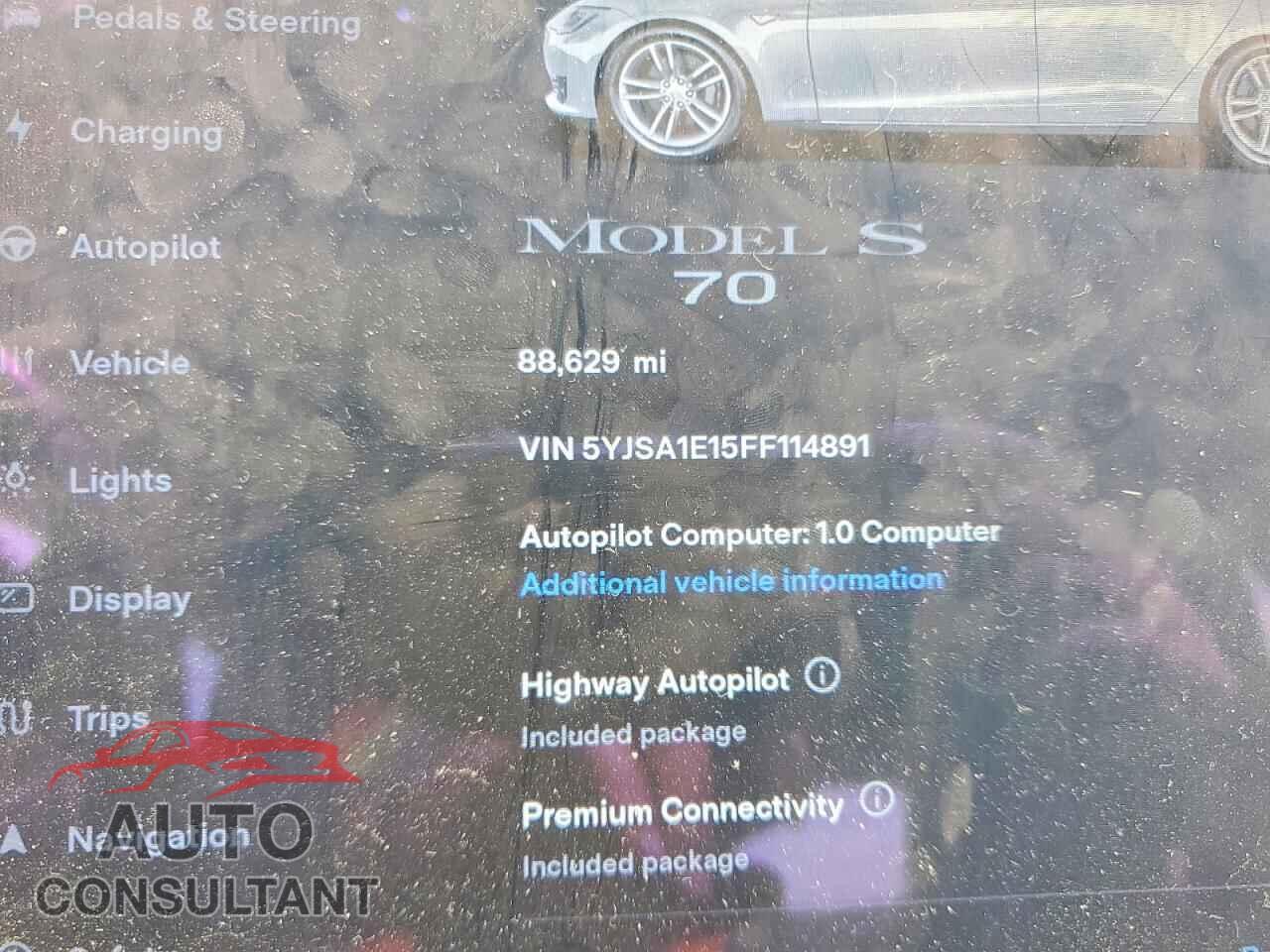 TESLA MODEL S 2015 - 5YJSA1E15FF114891