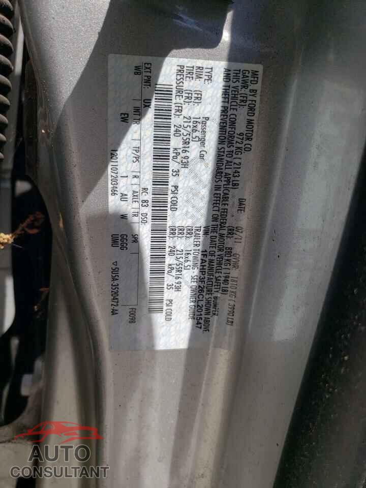 FORD FOCUS 2012 - 1FAHP3F26CL201547