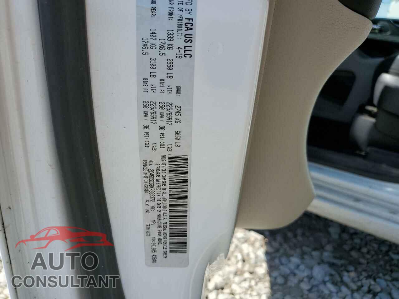 DODGE CARAVAN 2019 - 2C4RDGCG8KR689372