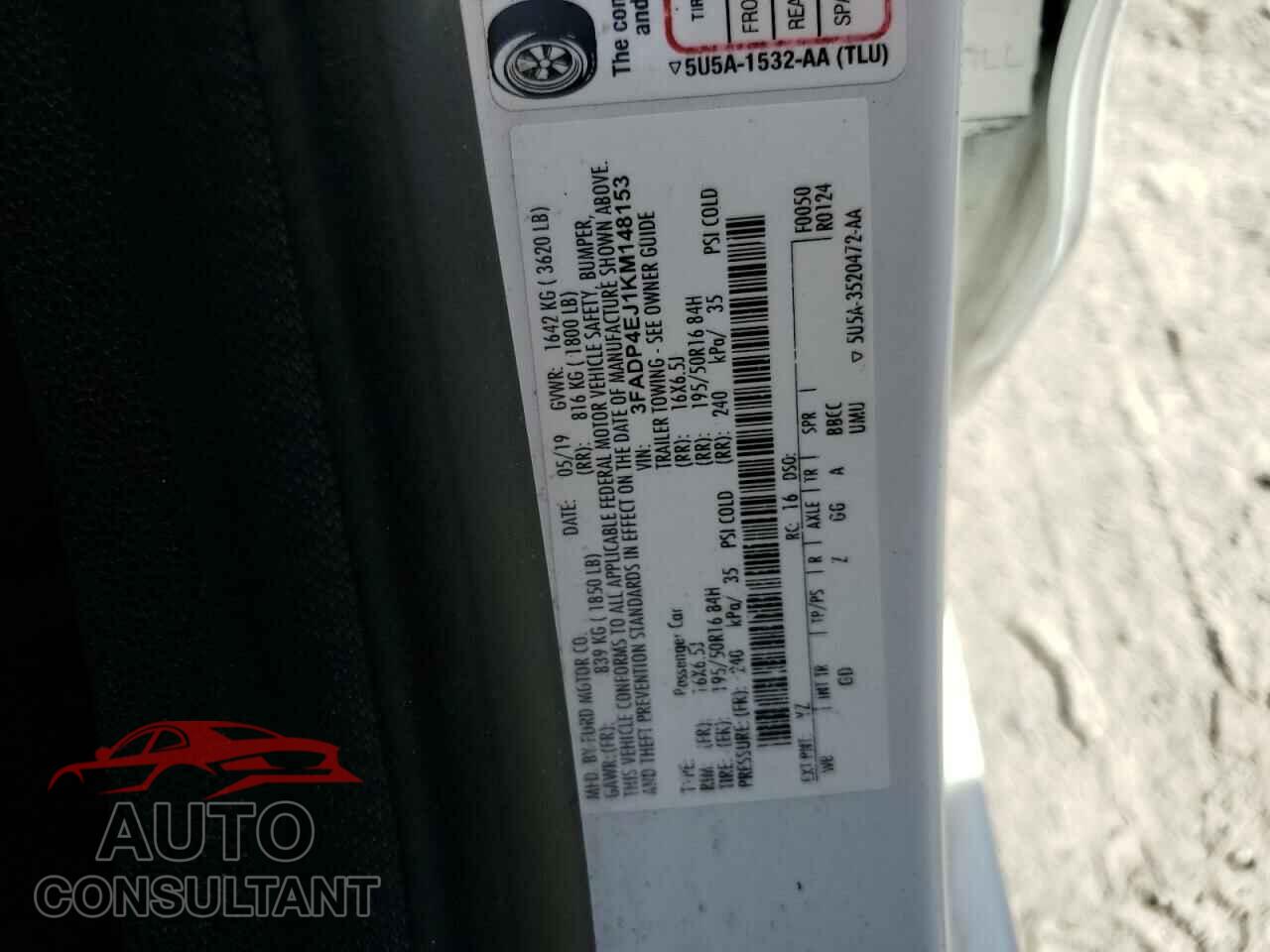 FORD FIESTA 2019 - 3FADP4EJ1KM148153