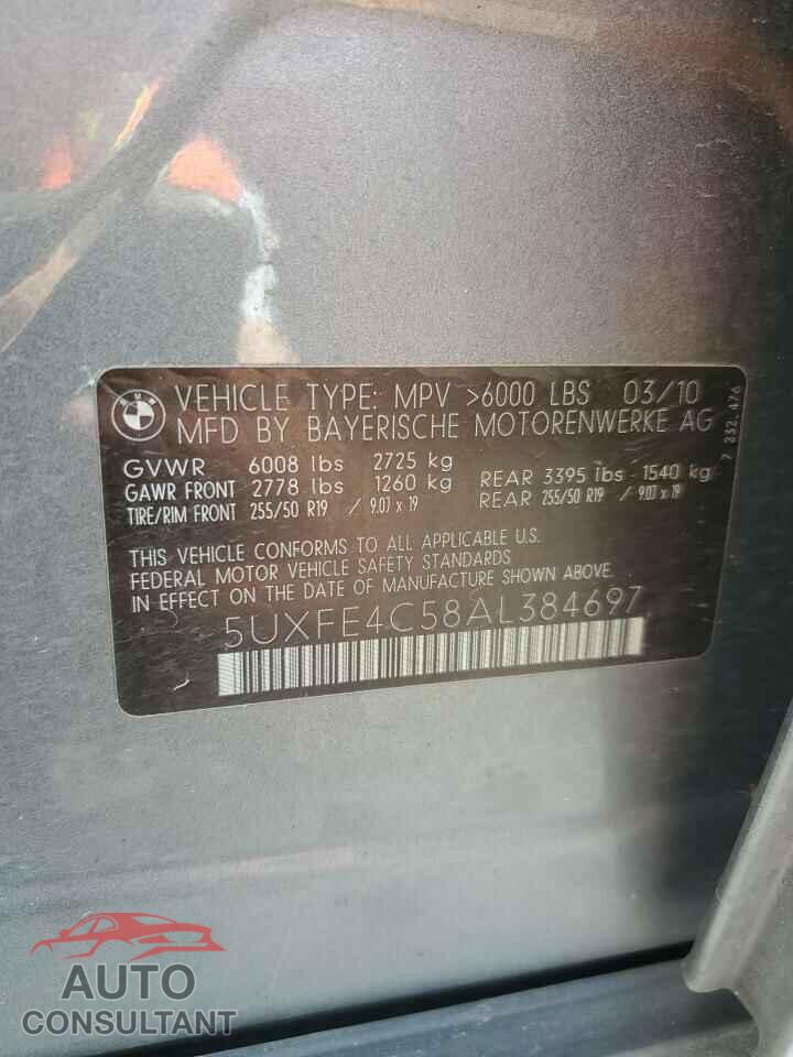 BMW X5 2010 - 5UXFE4C58AL384697