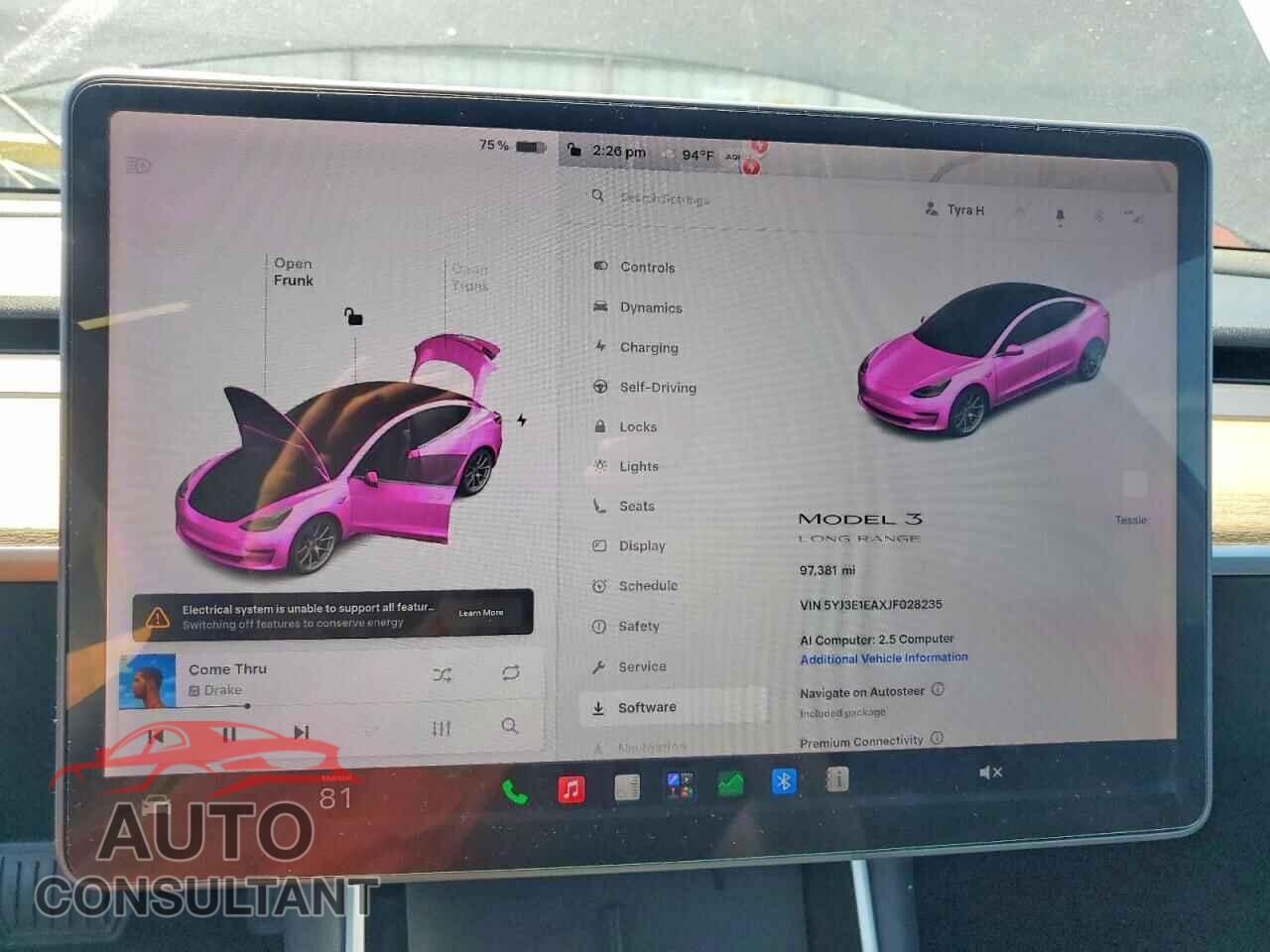 TESLA MODEL 3 2018 - 5YJ3E1EAXJF028235