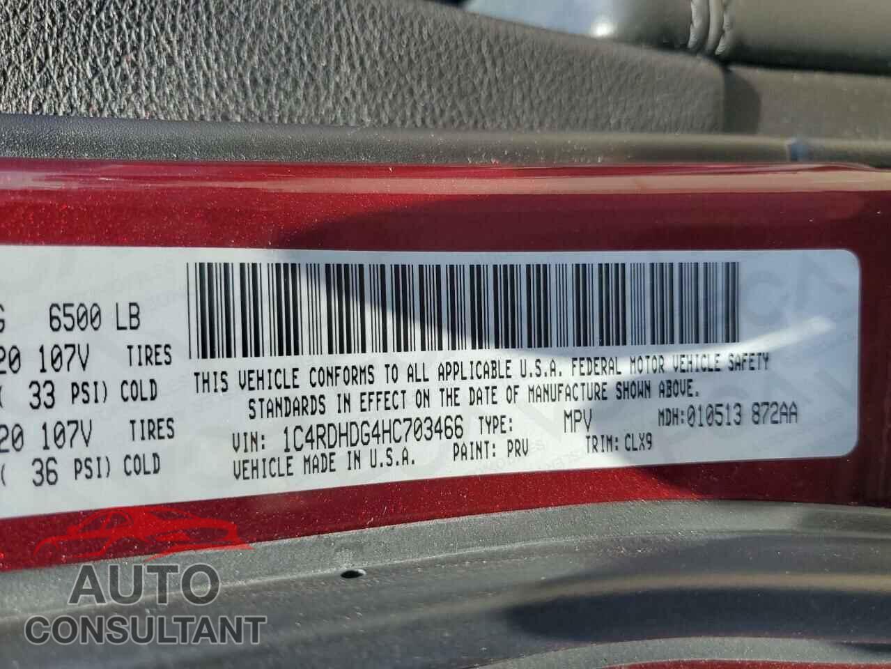 DODGE DURANGO 2017 - 1C4RDHDG4HC703466