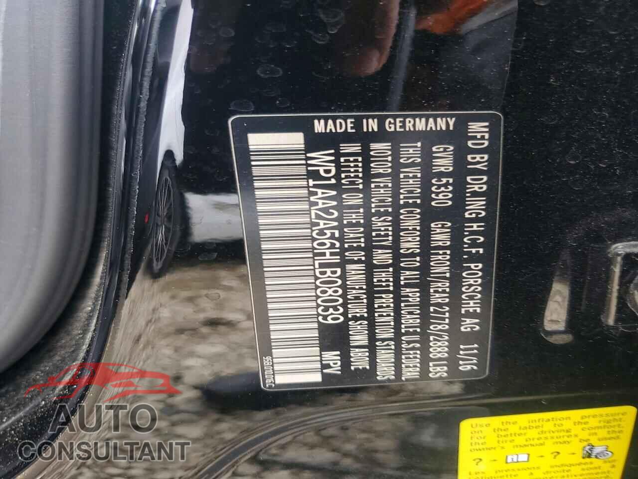 PORSCHE MACAN 2017 - WP1AA2A56HLB08039