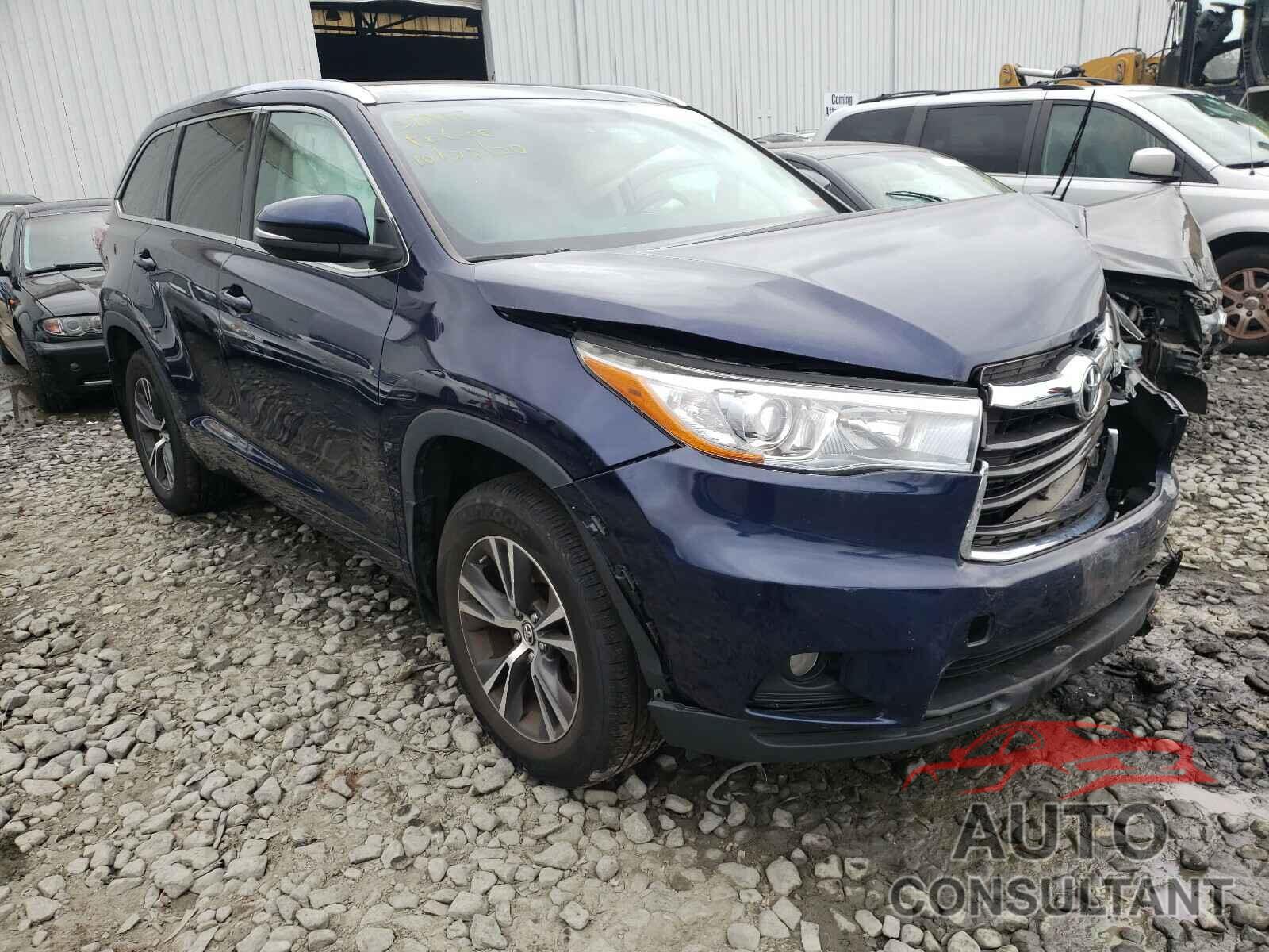 TOYOTA HIGHLANDER 2016 - 5TDJKRFH7GS302831