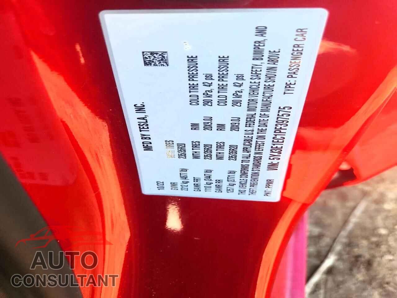 TESLA MODEL 3 2023 - 5YJ3E1EC1PF397575