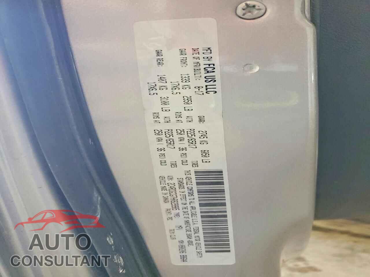 DODGE CARAVAN 2017 - 2C4RDGCG7HR829985