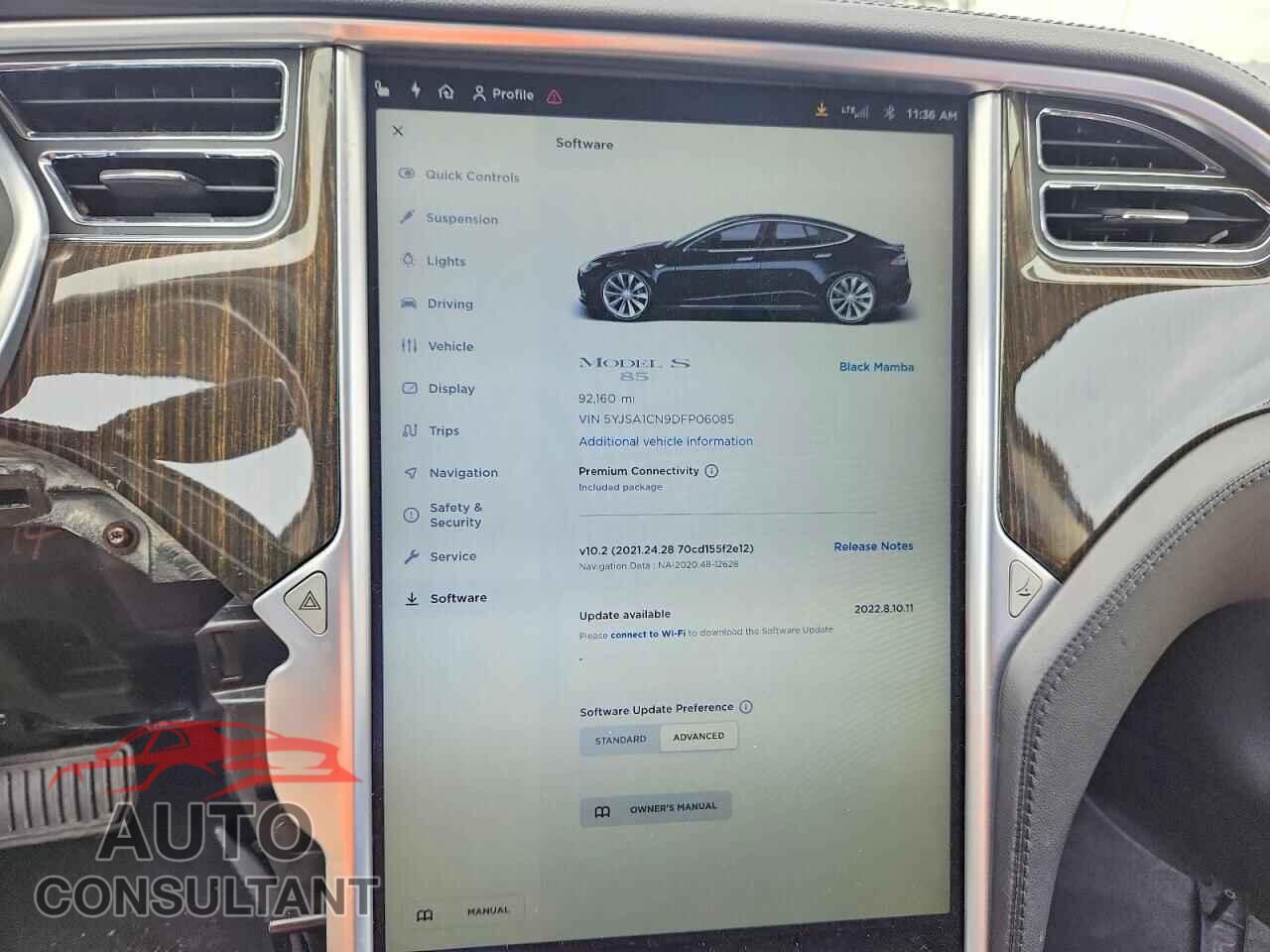 TESLA MODEL S 2013 - 5YJSA1CN9DFP06085