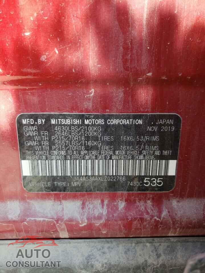 MITSUBISHI ECLIPSE 2020 - JA4AS3AAXLZ022766