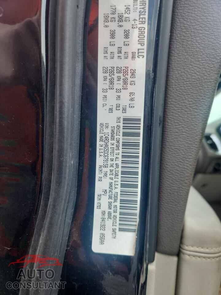 DODGE DURANGO SX 2013 - 1C4RDHAG5DC679158