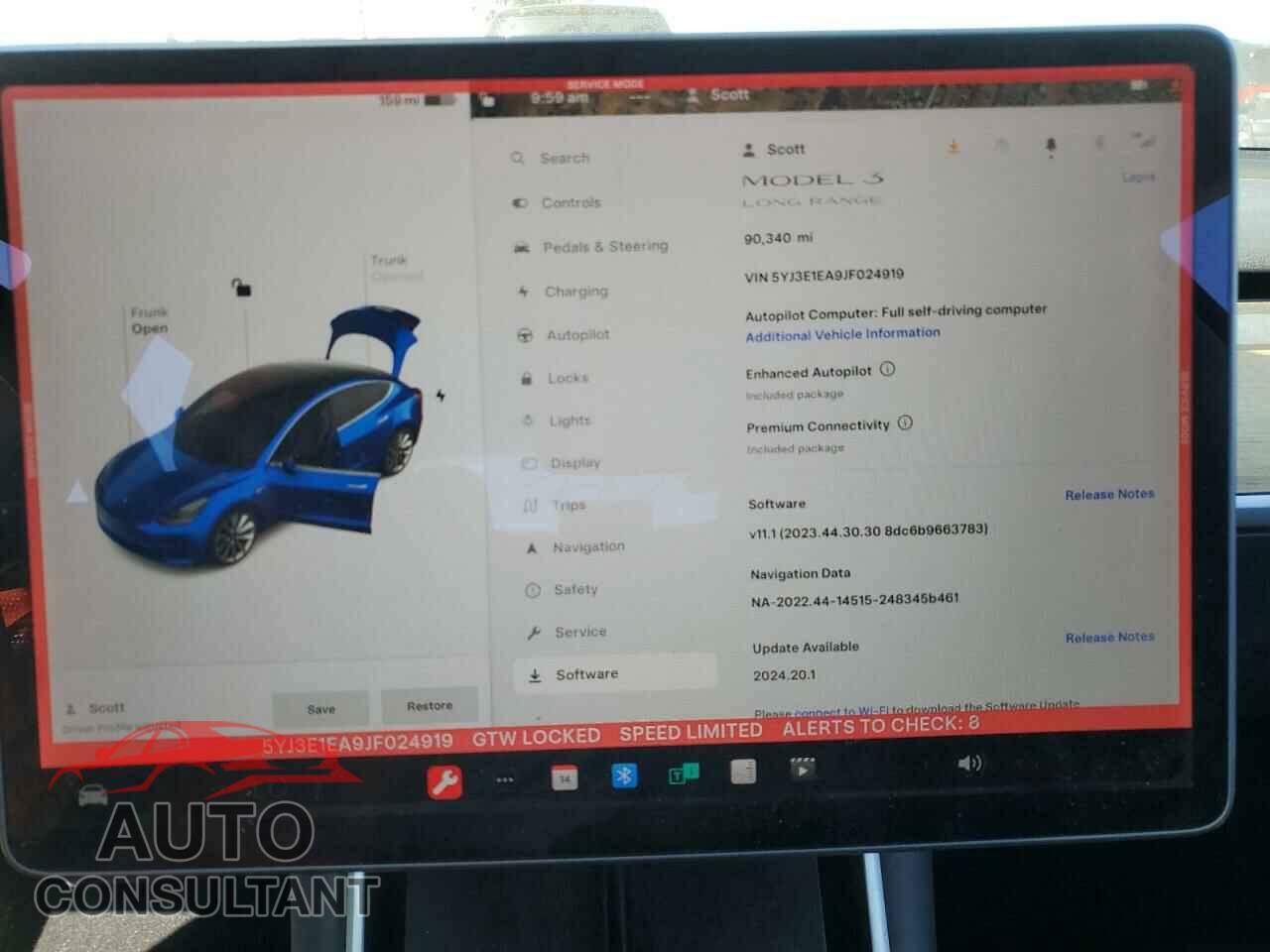 TESLA MODEL 3 2018 - 5YJ3E1EA9JF024919