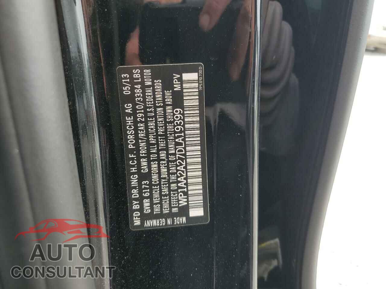 PORSCHE CAYENNE 2013 - WP1AA2A27DLA19399