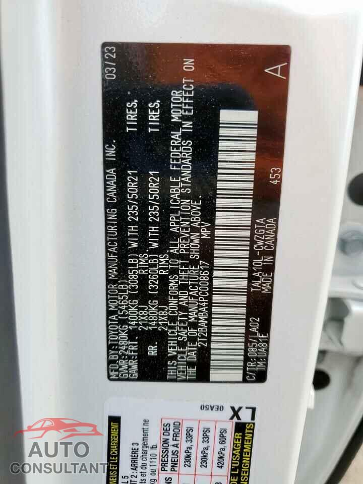 LEXUS RX350 2023 - 2T2BAMBA4PC008617