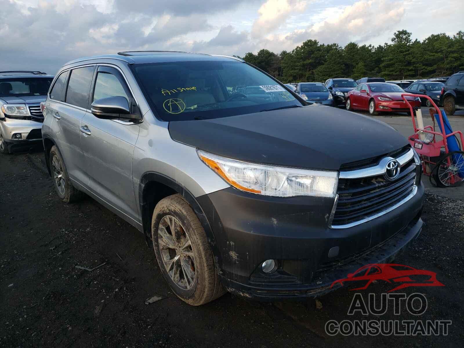 TOYOTA HIGHLANDER 2016 - 5TDJKRFH1GS248992