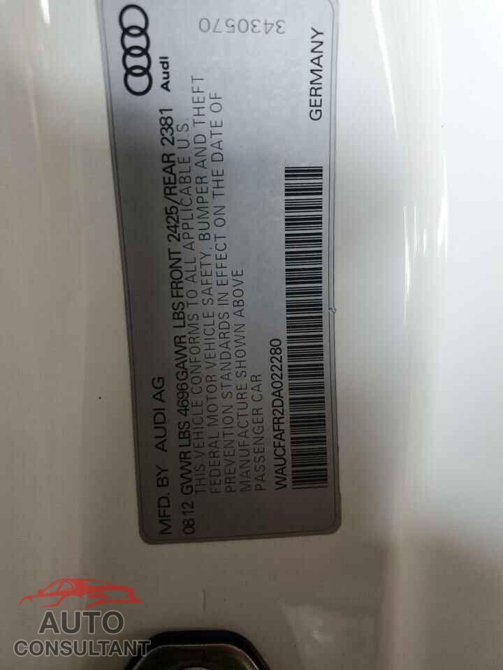AUDI A5 2013 - WAUCFAFR2DA022280