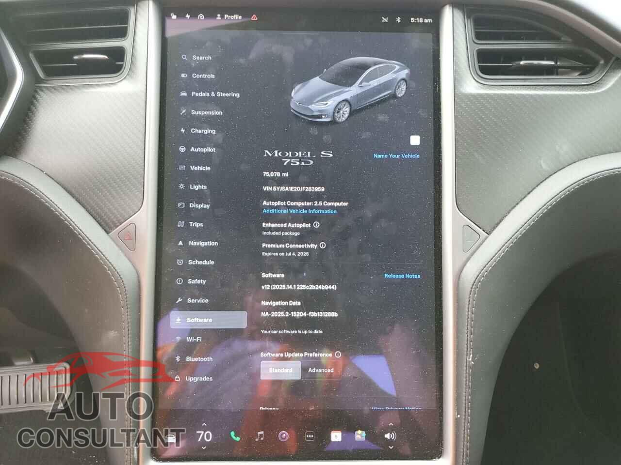 TESLA MODEL S 2018 - 5YJSA1E20JF283959