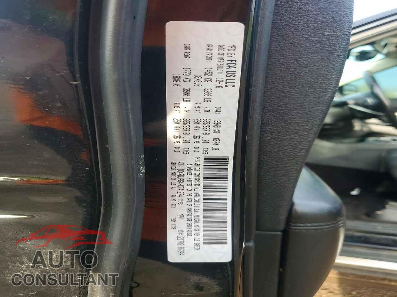 DODGE DURANGO 2017 - 1C4RDJAG4HC741274