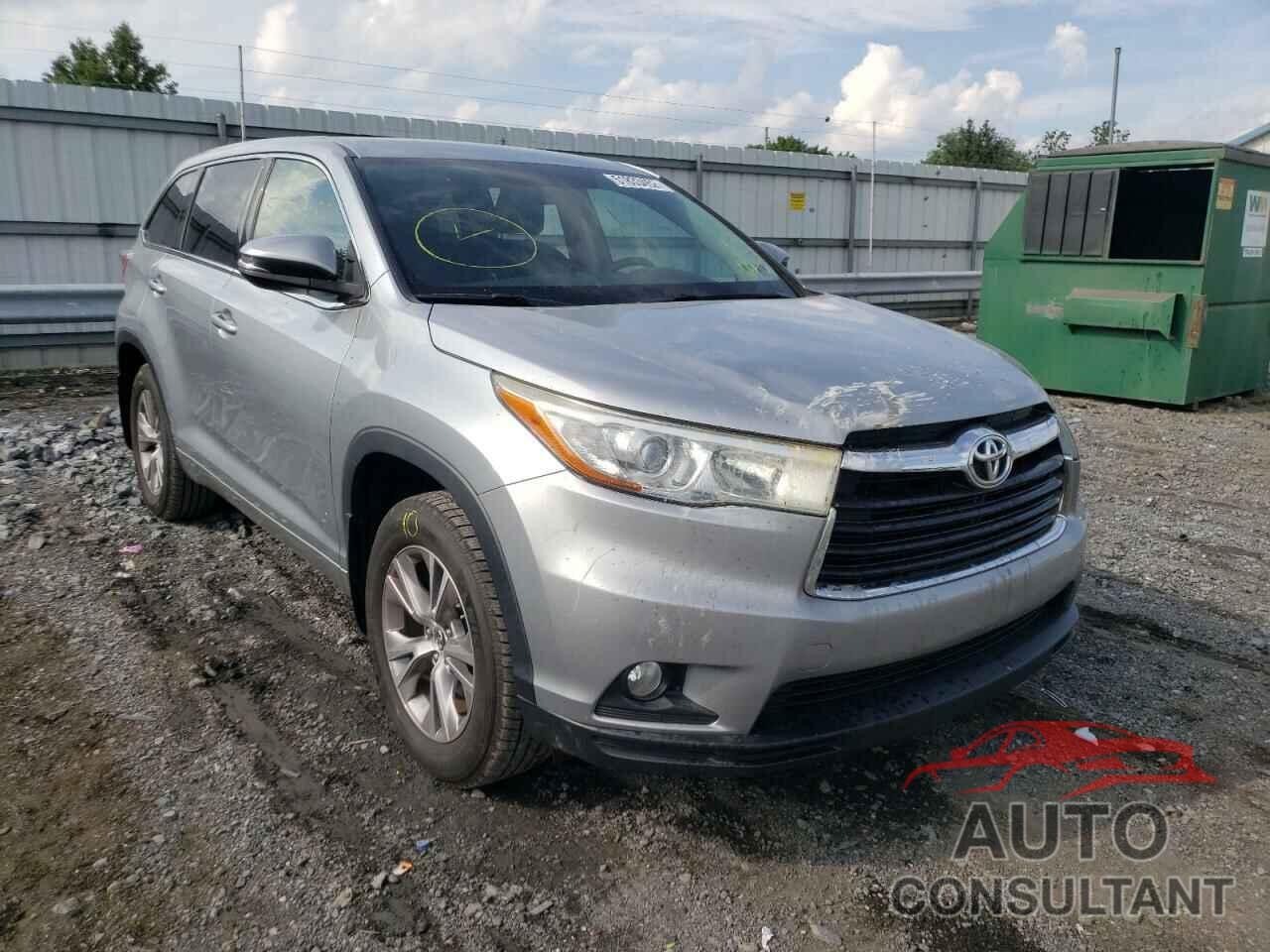 TOYOTA HIGHLANDER 2016 - 5TDBKRFH4GS246884