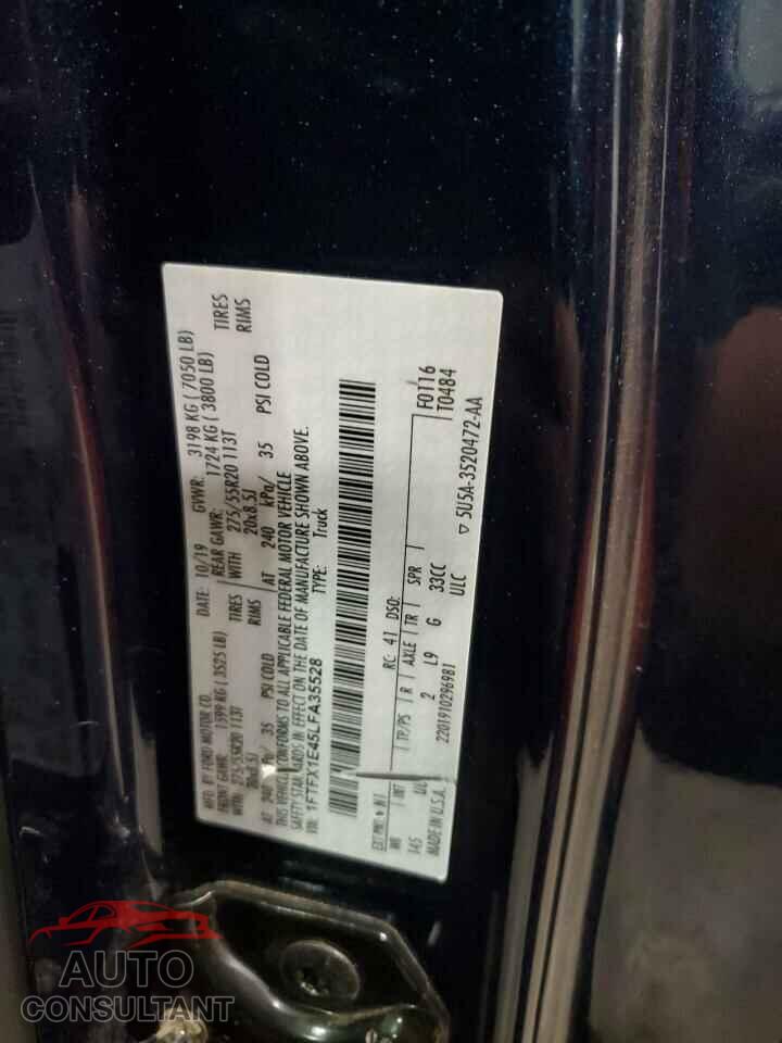 FORD F-150 2020 - 1FTFX1E45LFA35528