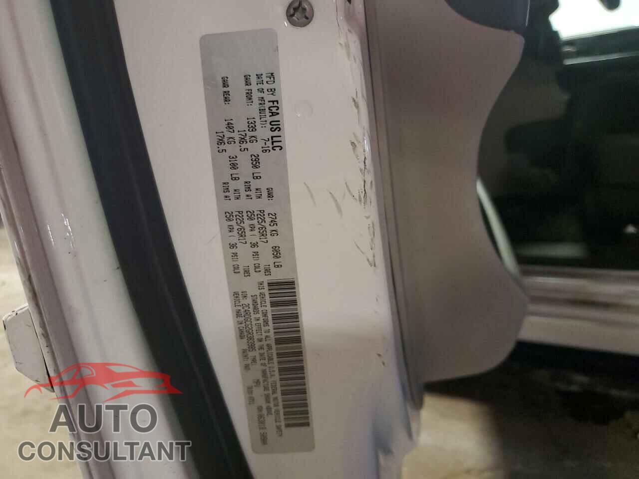 DODGE CARAVAN 2016 - 2C4RDGCG2GR383985