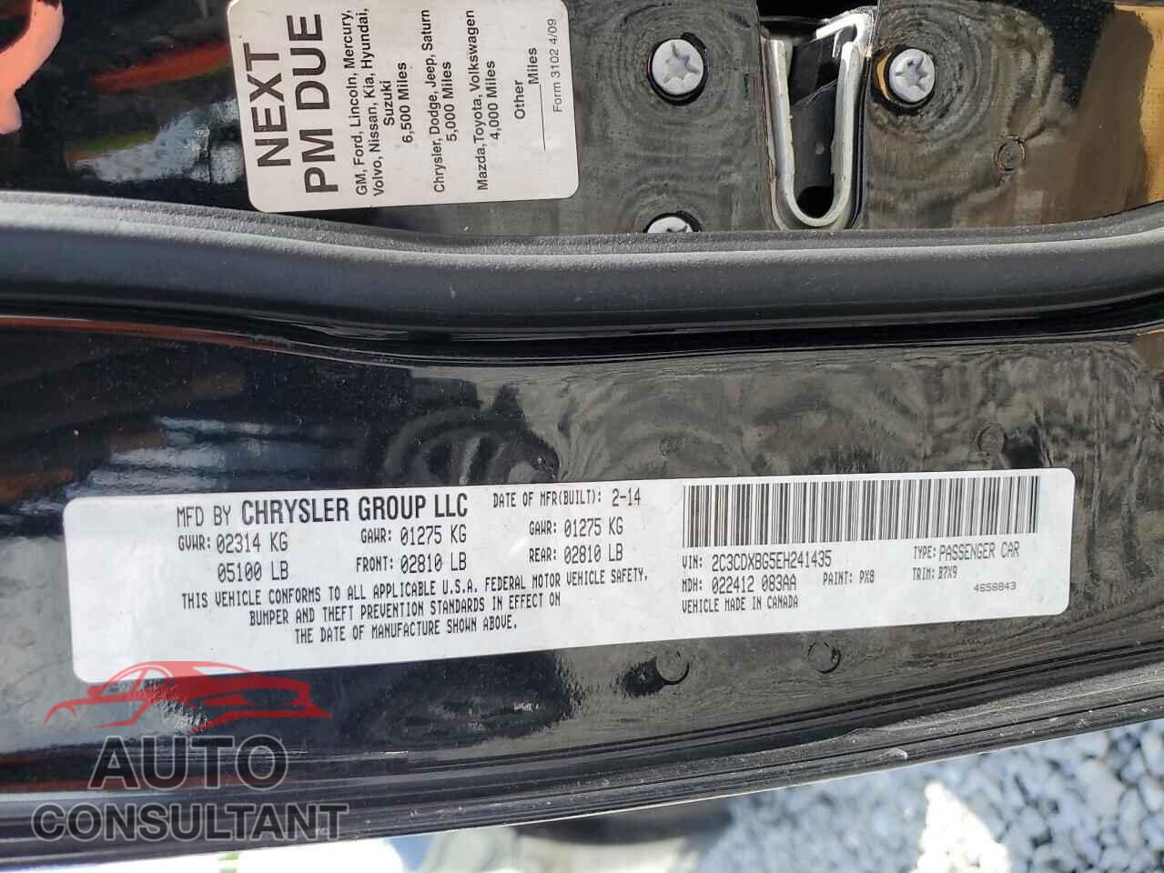 DODGE CHARGER 2014 - 2C3CDXBG5EH241435