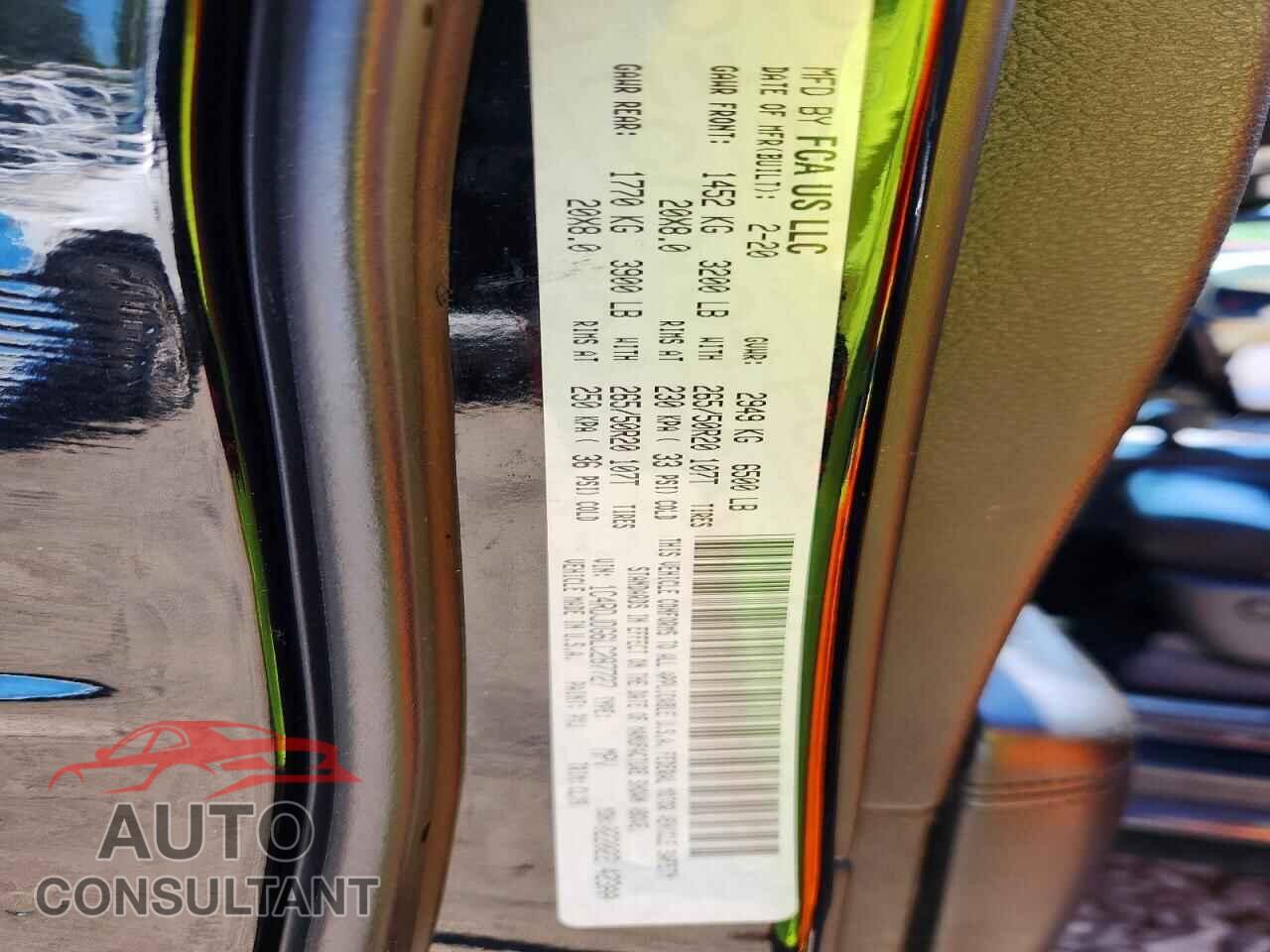 DODGE DURANGO 2020 - 1C4RDJDG6LC287727