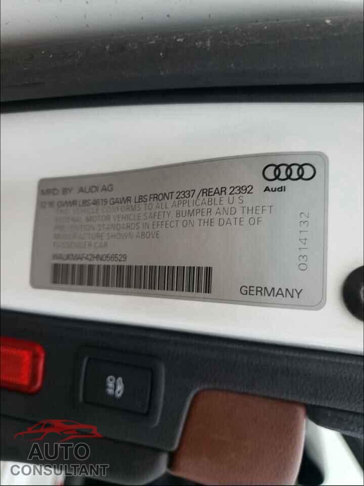 AUDI A4 2017 - WAUKMAF42HN056529